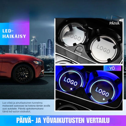 LoisteKuppi – 7-värinen LED-valotyyny auton mukitelineeseen
